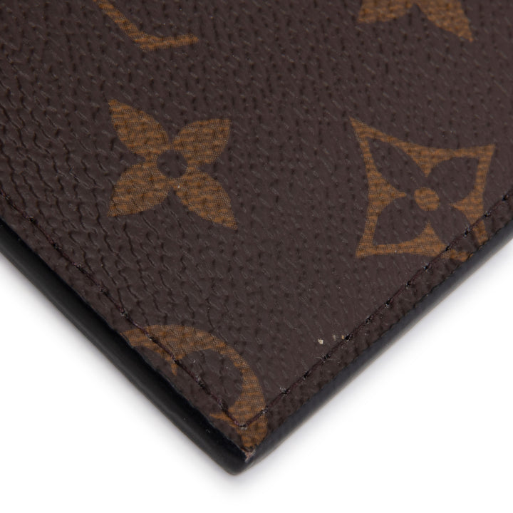 LOUIS VUITTON Monogram Coin Card Case - Green Trim