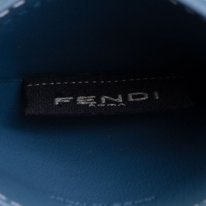 FENDI Denim Jacquard FF Slim Card Case - Blue