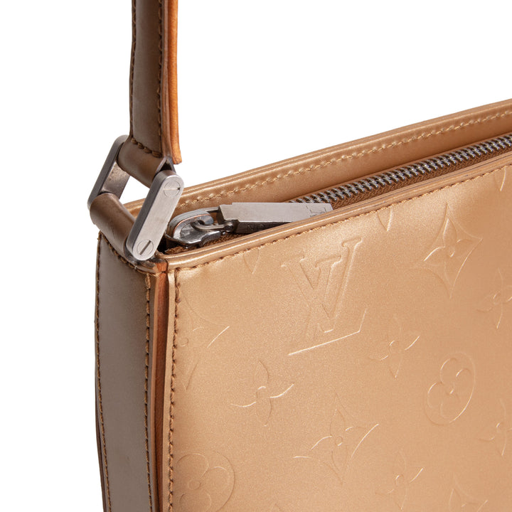 LOUIS VUITTON Vintage Monogram Mat Fowler Shoulder Bag - Gold