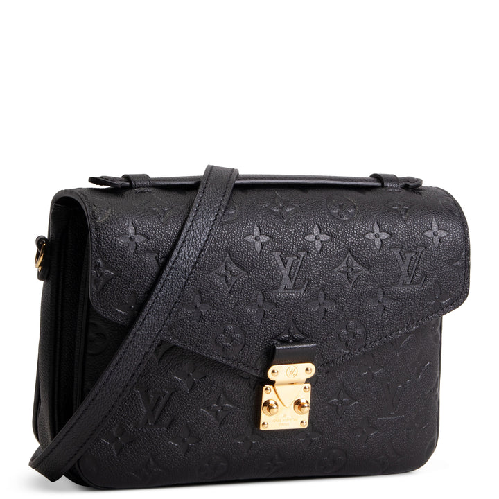 LOUIS VUITTON Monogram Empreinte Pochette Metis - Black