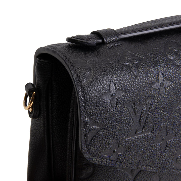 LOUIS VUITTON Monogram Empreinte Pochette Metis - Black