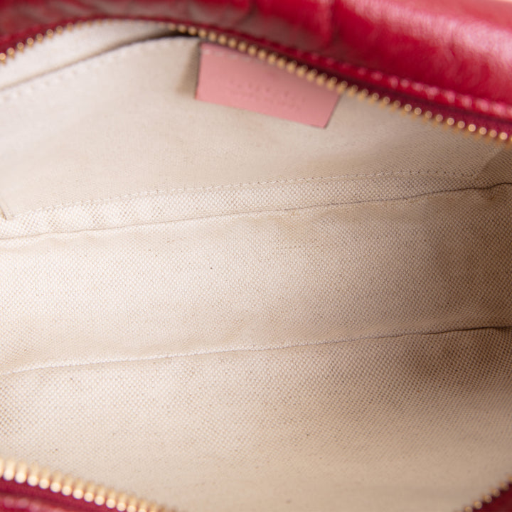 GUCCI GG Marmont Small Torchon Camera Bag - Azalea