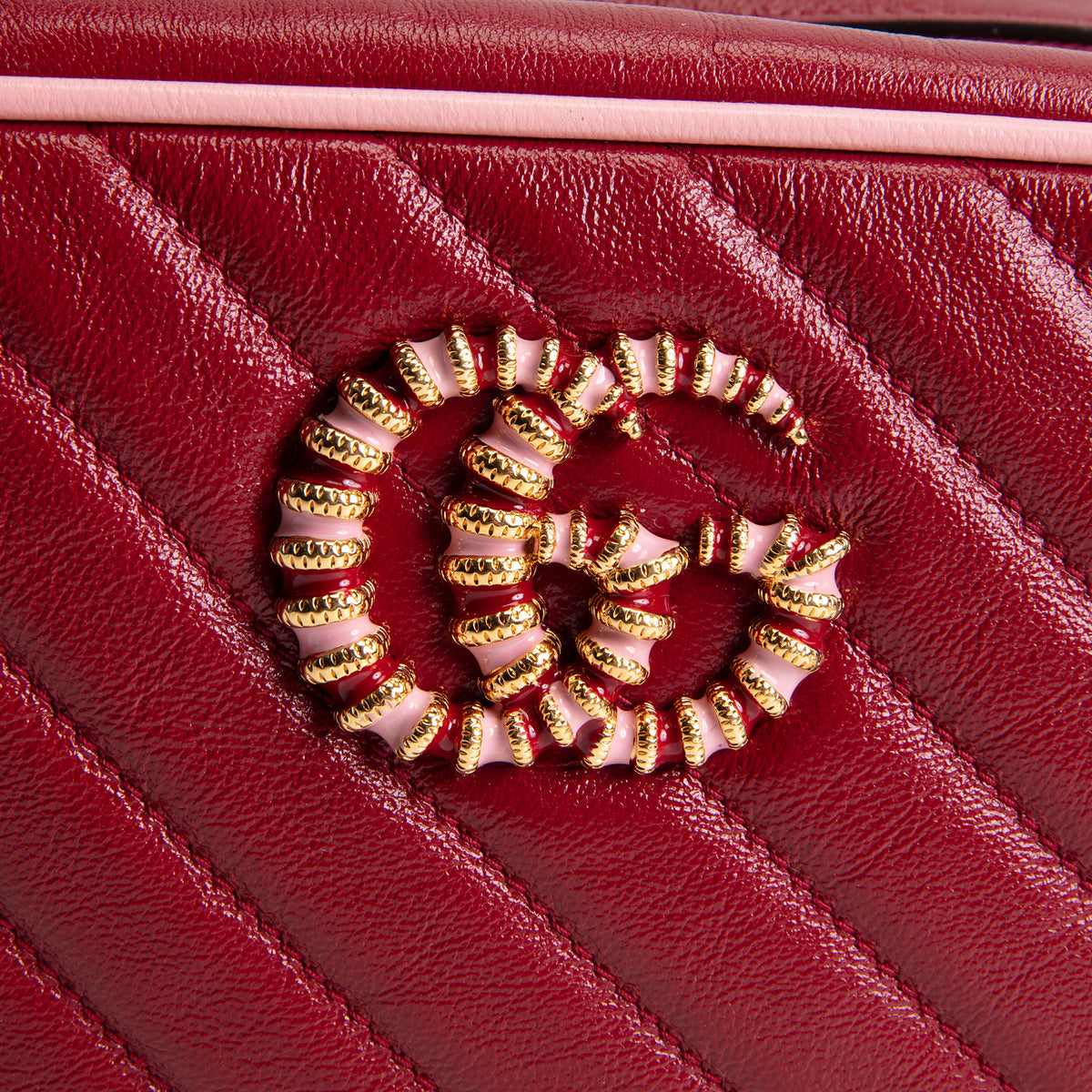 GUCCI GG Marmont Small Torchon Camera Bag - Azalea