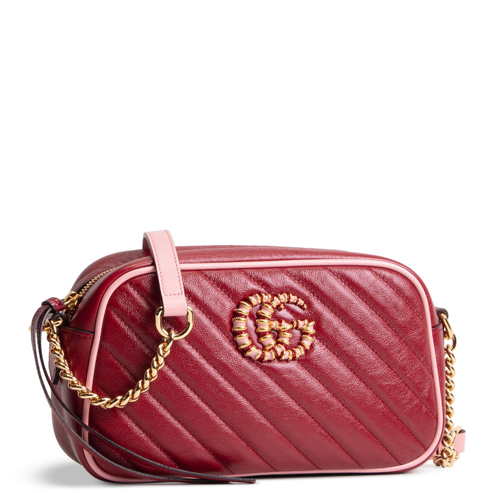 GUCCI GG Marmont Small Torchon Camera Bag - Azalea