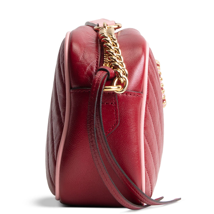 GUCCI GG Marmont Small Torchon Camera Bag - Azalea