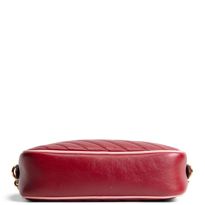 GUCCI GG Marmont Small Torchon Camera Bag - Azalea