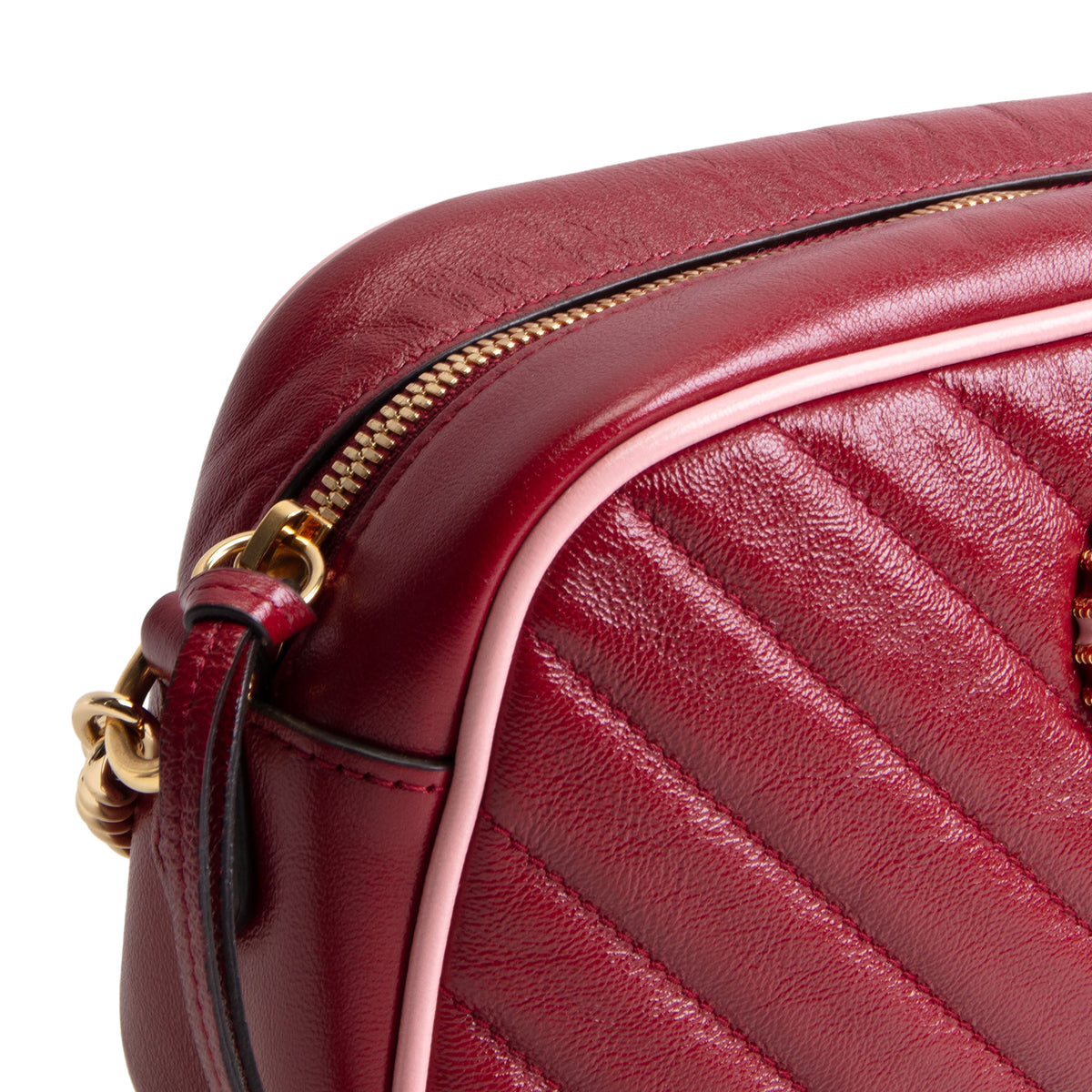 GUCCI GG Marmont Small Torchon Camera Bag - Azalea