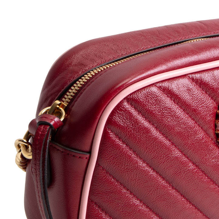 GUCCI GG Marmont Small Torchon Camera Bag - Azalea