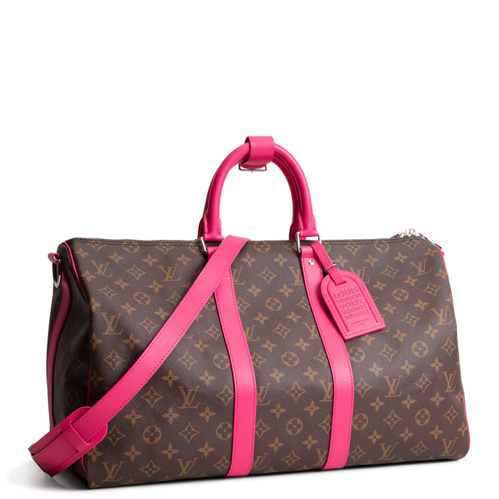 LOUIS VUITTON Monogram Keepall Bandouliere 45 - Pondichery Pink/Fuschia