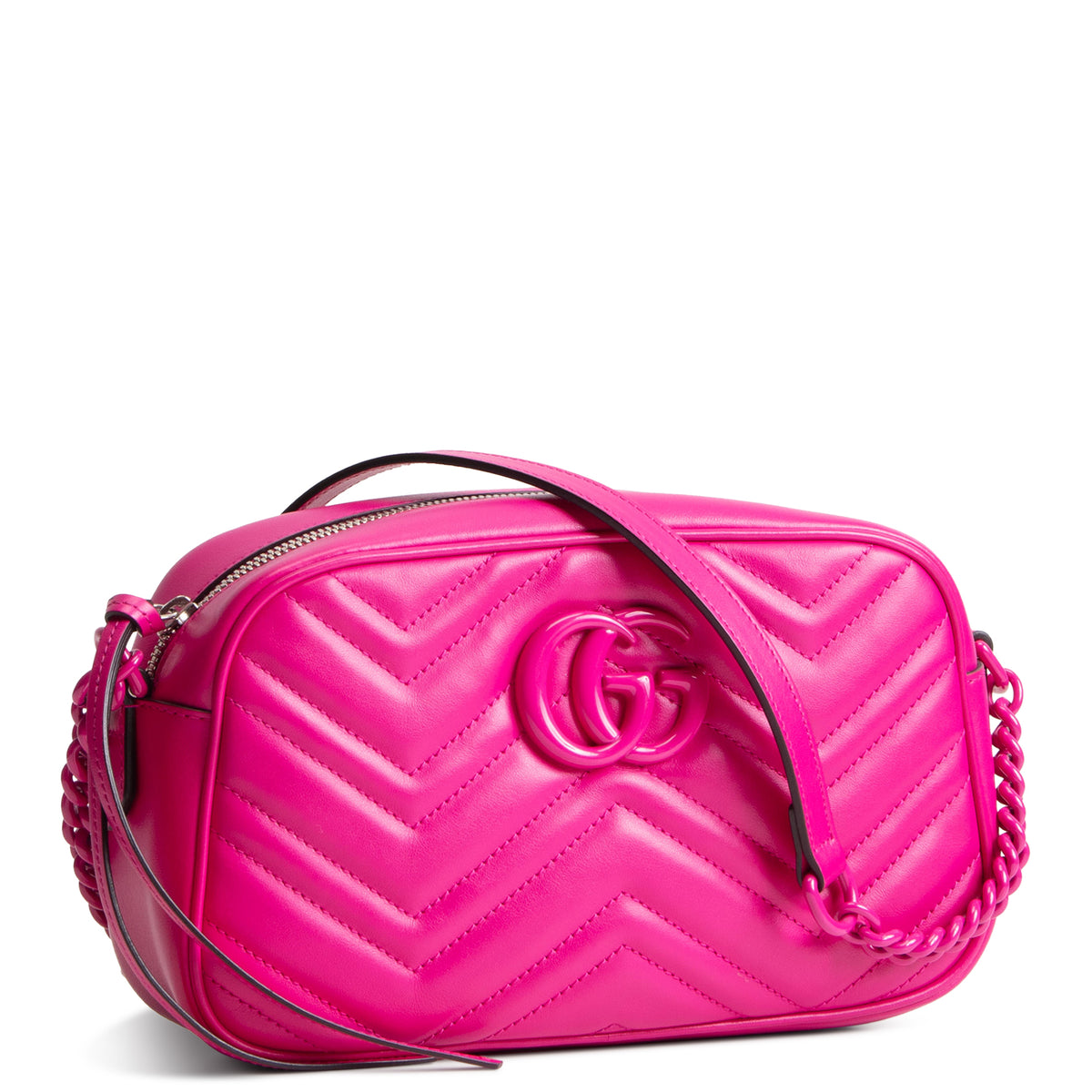 GUCCI GG Marmont Small Camera Bag - Hot Pink