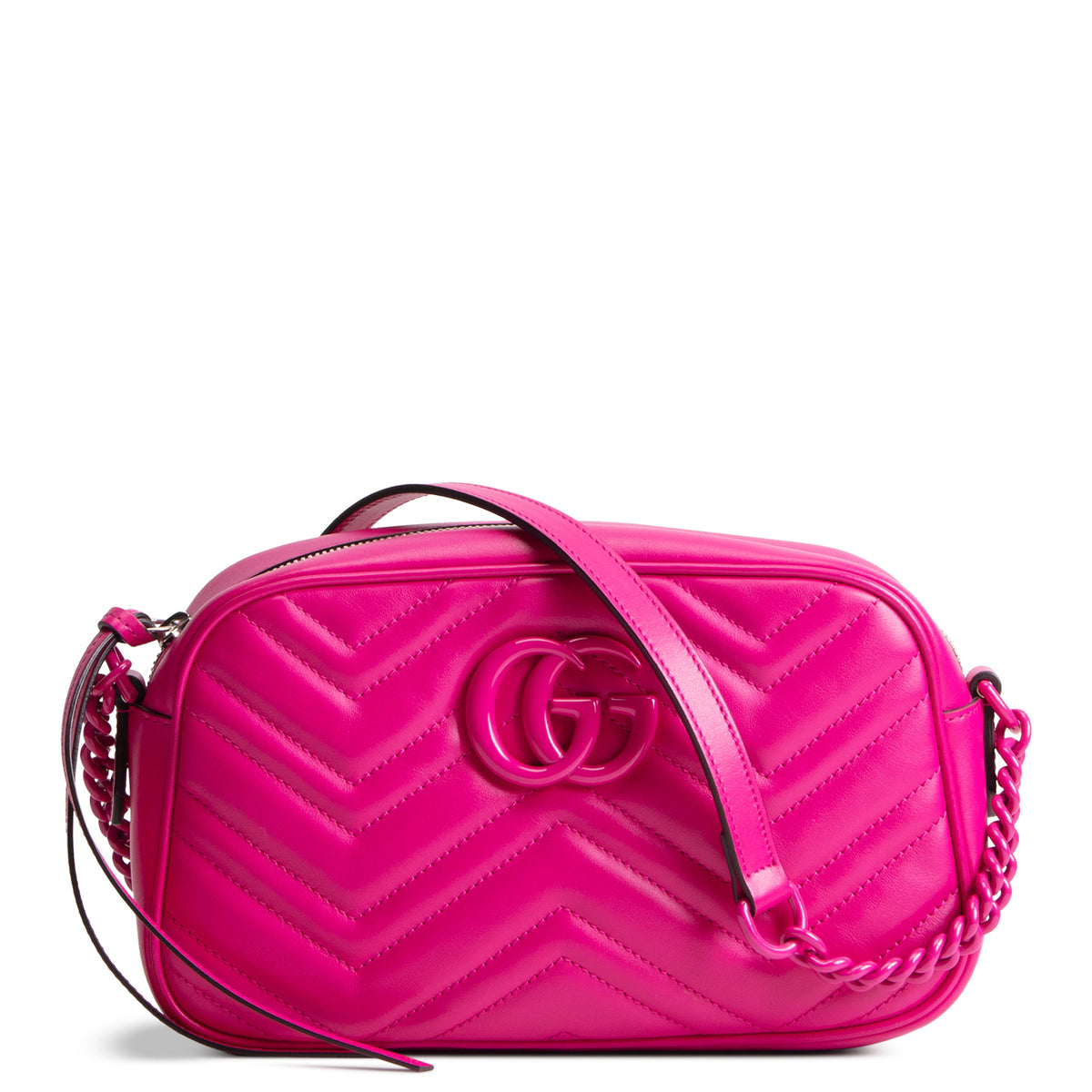 GUCCI GG Marmont Small Camera Bag - Hot Pink