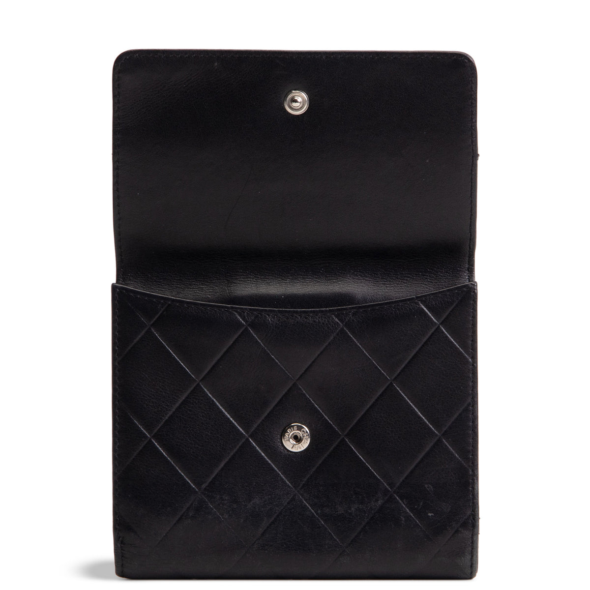CHANEL Matelasse Embossed Lax Compact Flap Wallet OUTLET FINAL SALE