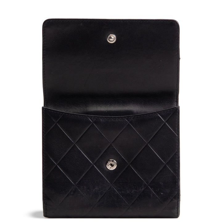 CHANEL Matelasse Embossed Lax Compact Flap Wallet OUTLET FINAL SALE