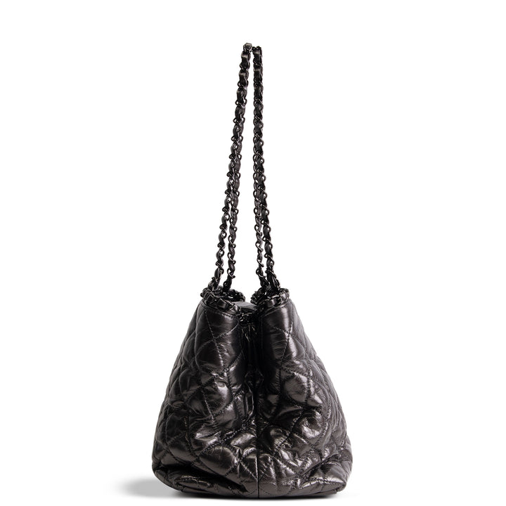 CHANEL Chain Me Tote - Dark Grey Quilted