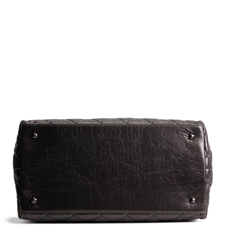 CHANEL Chain Me Tote - Dark Grey Quilted