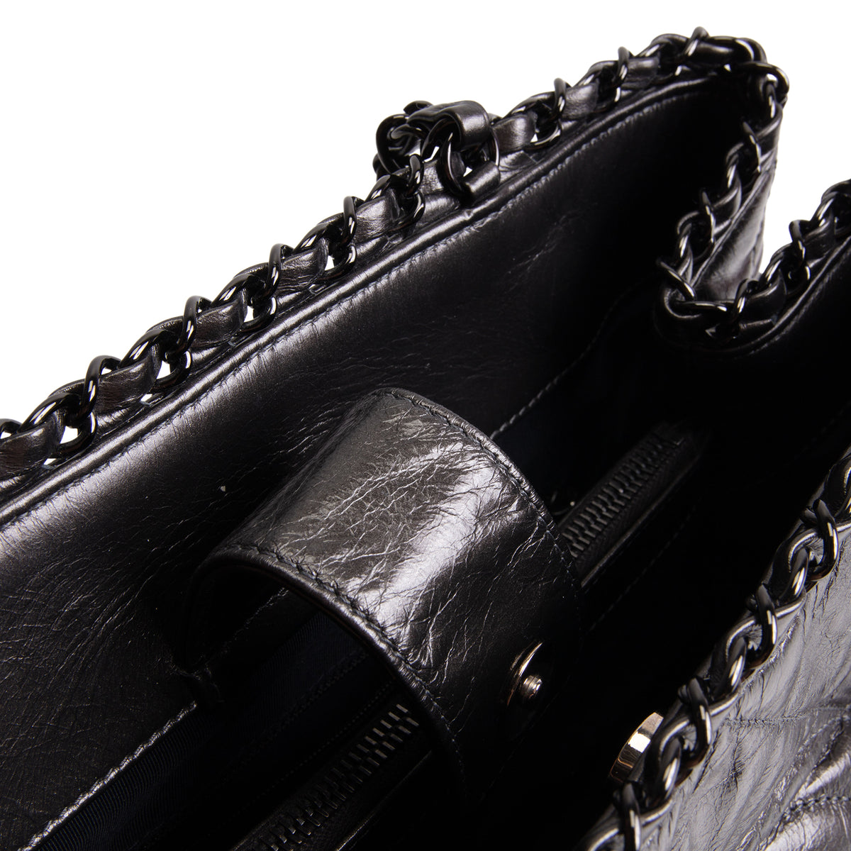 CHANEL Chain Me Tote - Dark Grey Quilted