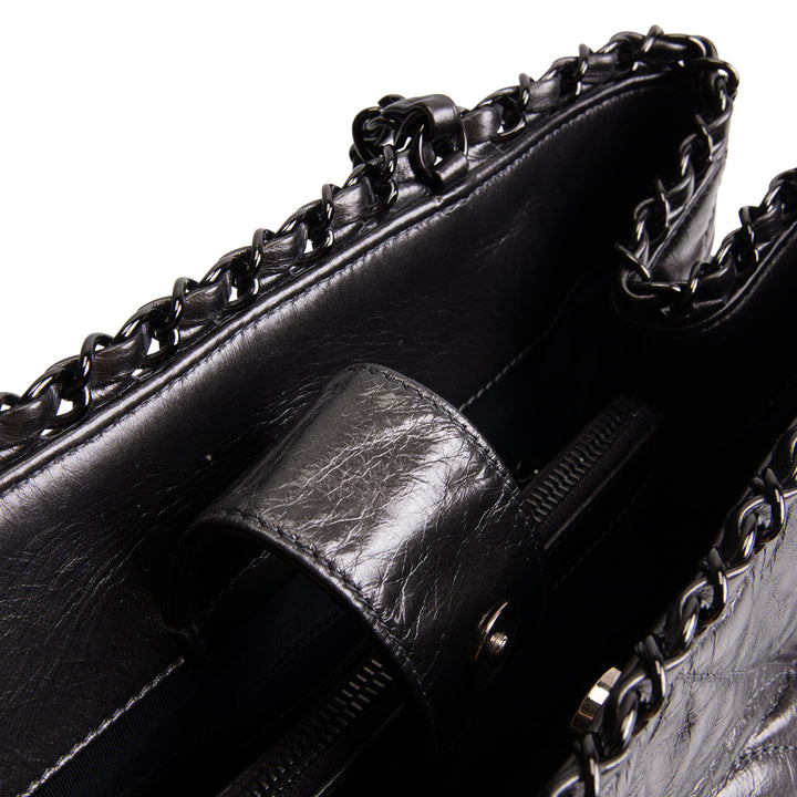 CHANEL Chain Me Tote - Dark Grey Quilted
