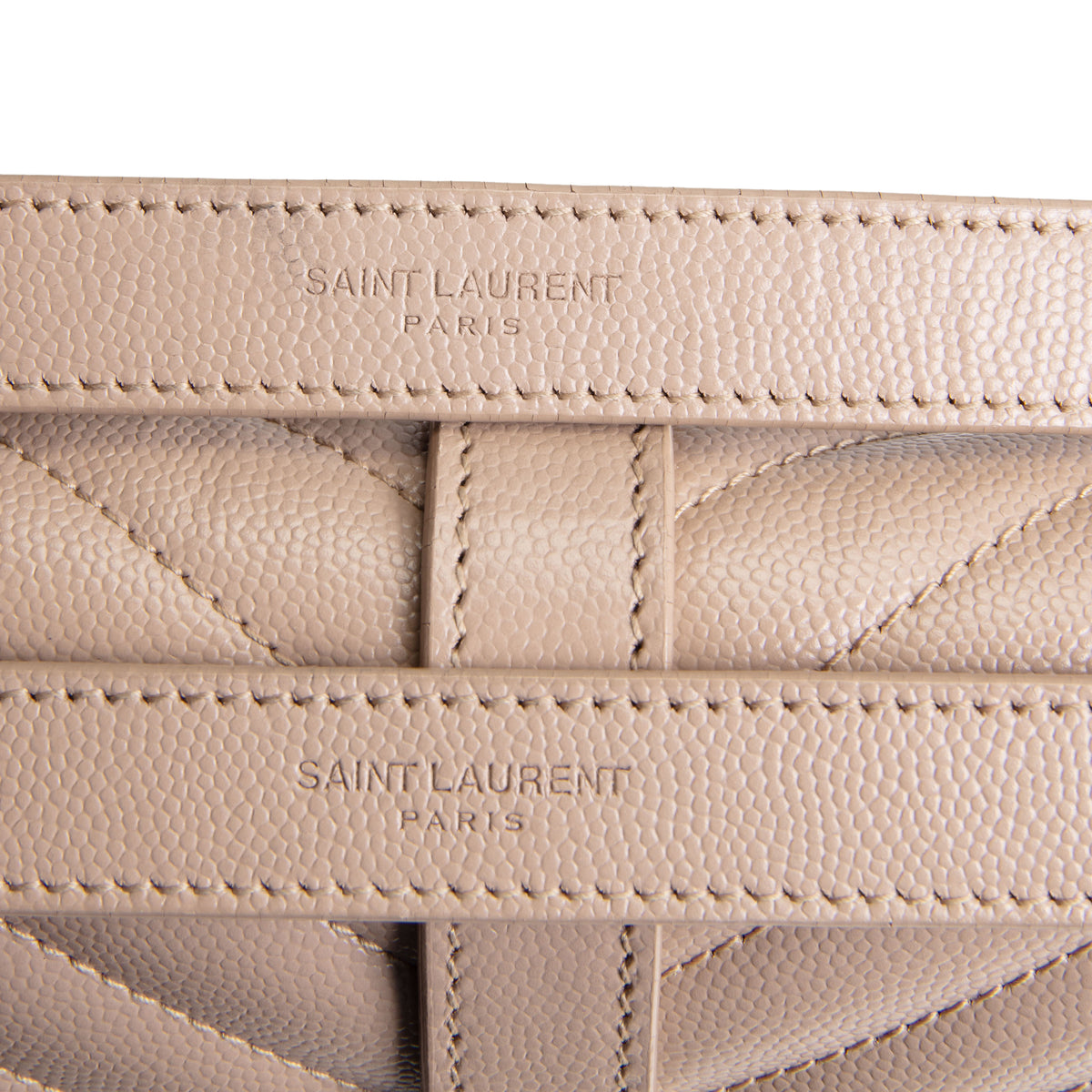 SAINT LAURENT Large Triquilt Envelope - Beige