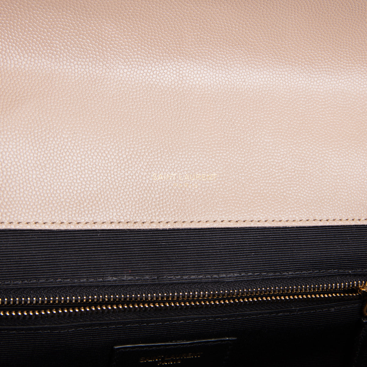 SAINT LAURENT Large Triquilt Envelope - Beige