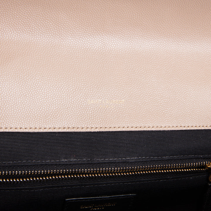 SAINT LAURENT Large Triquilt Envelope - Beige
