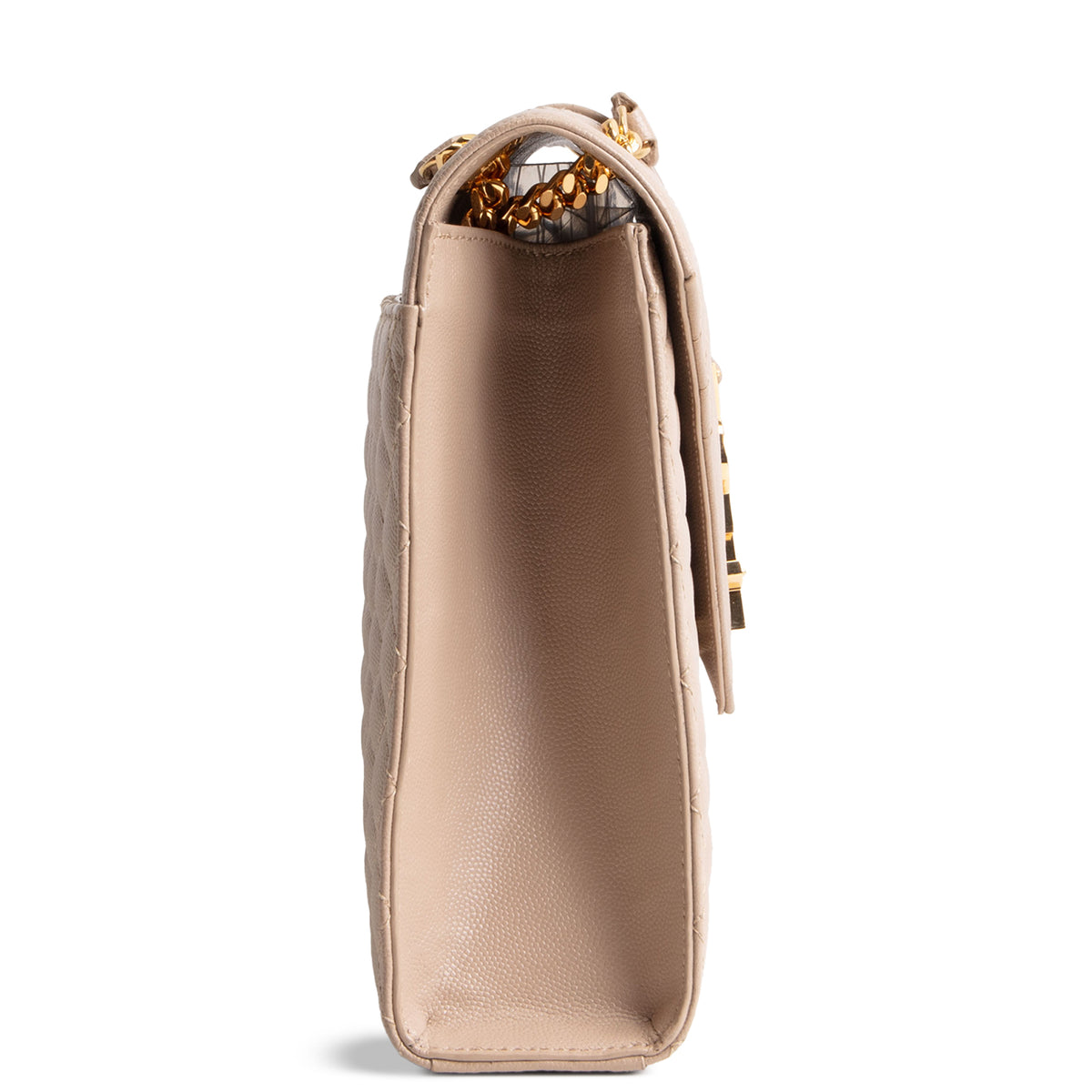 SAINT LAURENT Large Triquilt Envelope - Beige