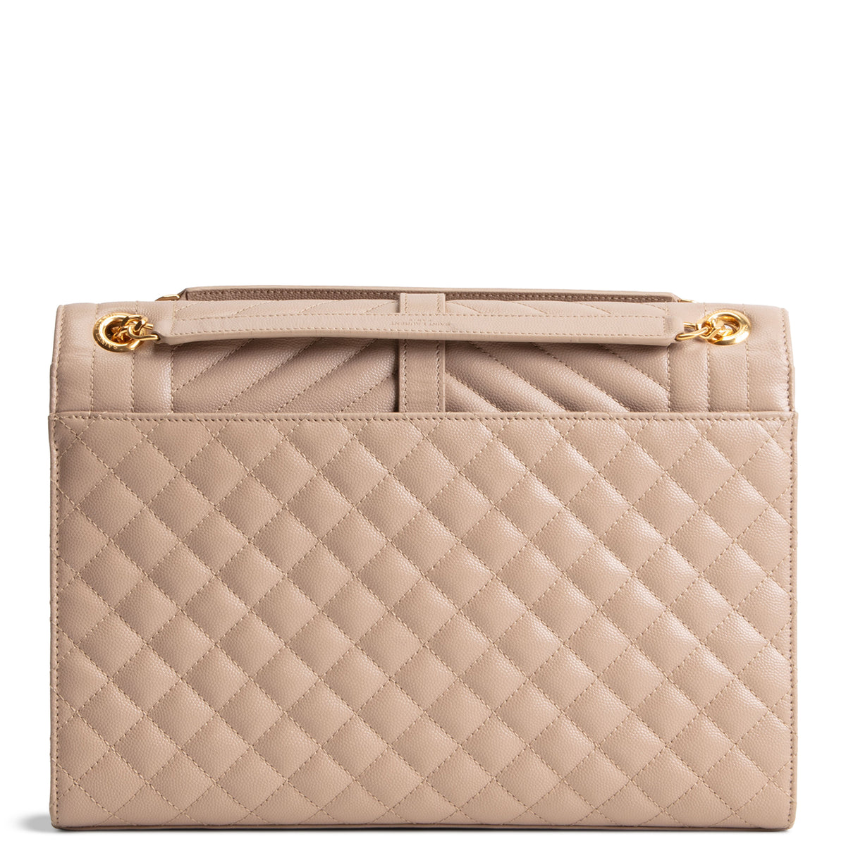 SAINT LAURENT Large Triquilt Envelope - Beige