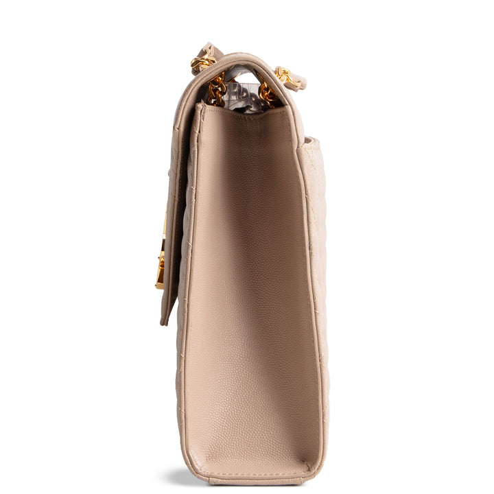 SAINT LAURENT Large Triquilt Envelope - Beige