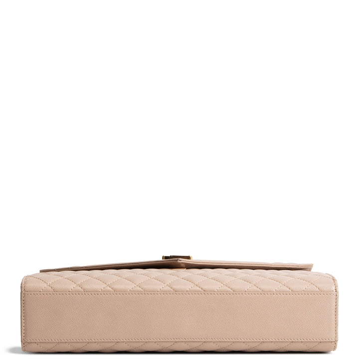 SAINT LAURENT Large Triquilt Envelope - Beige