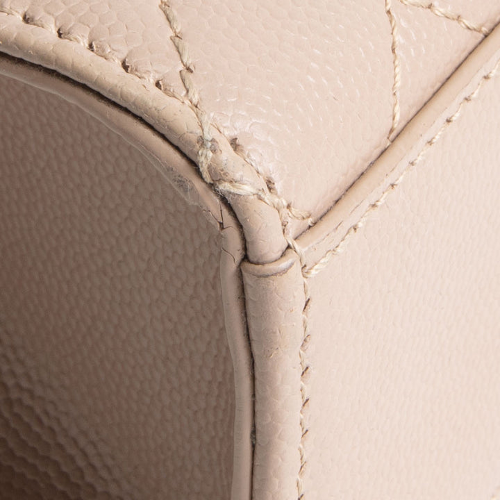 SAINT LAURENT Large Triquilt Envelope - Beige
