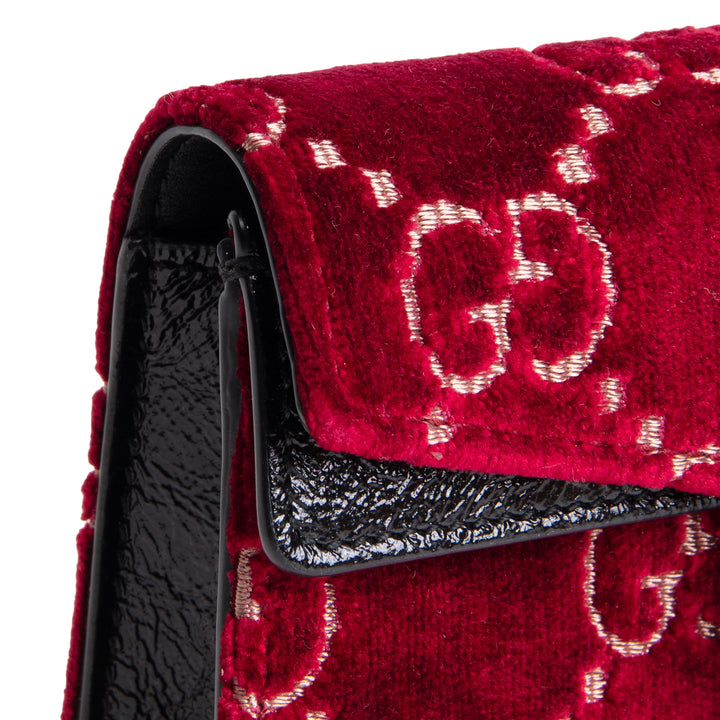GUCCI Dionysus Bag GG Velvet Super Mini