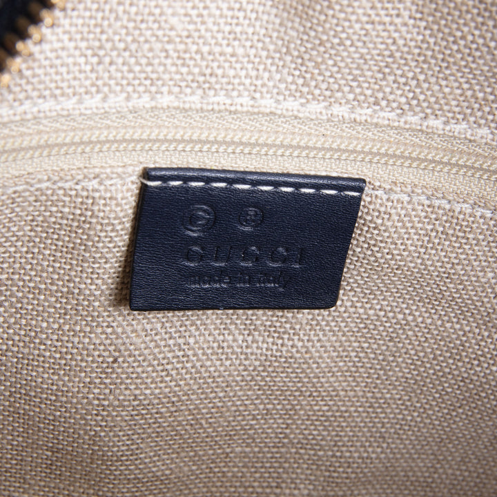 GUCCI Microguccicsima Bowler Satchel - Navy Blue