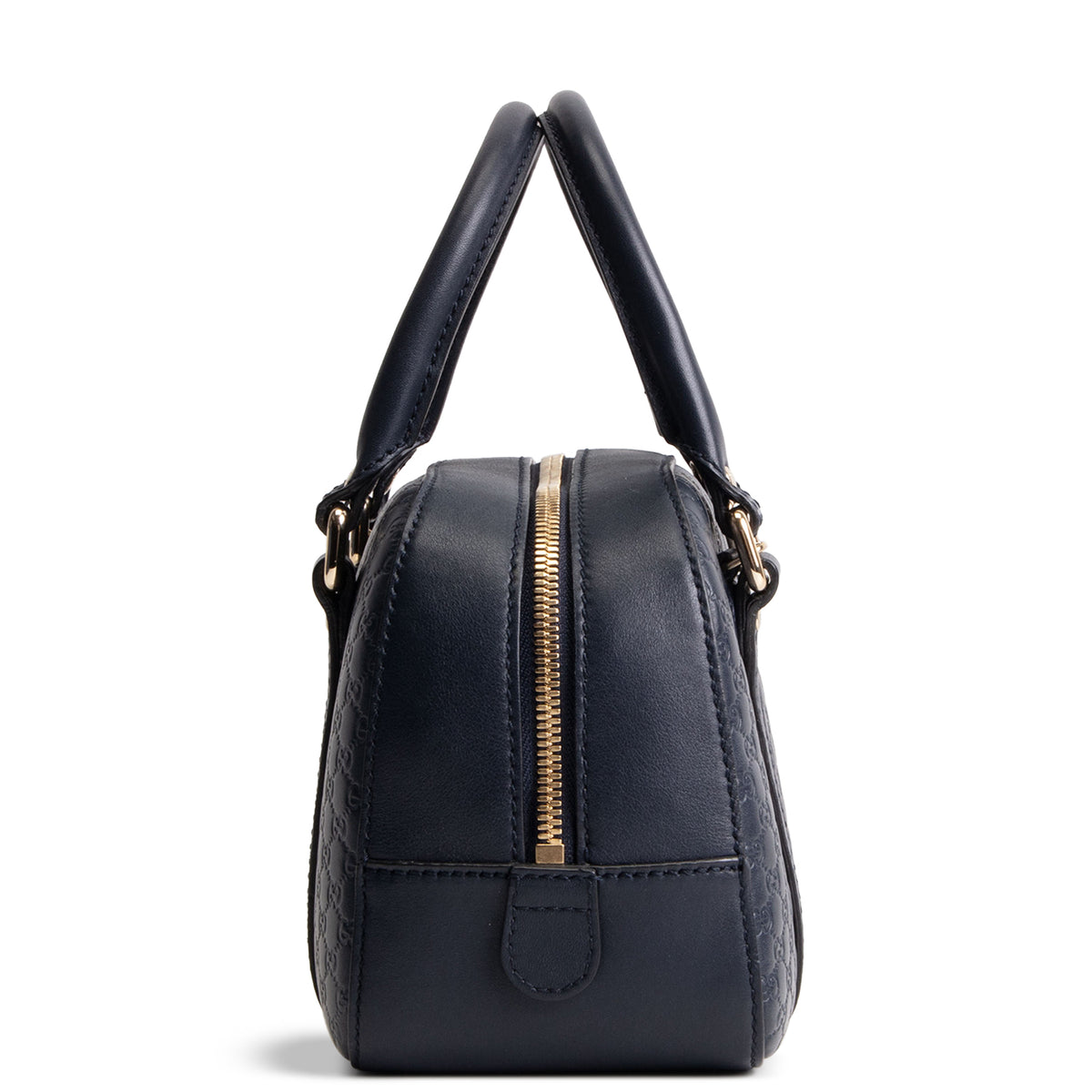 GUCCI Microguccicsima Bowler Satchel - Navy Blue
