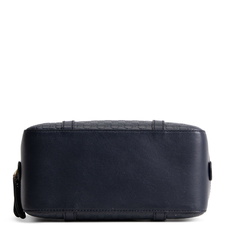 GUCCI Microguccicsima Bowler Satchel - Navy Blue