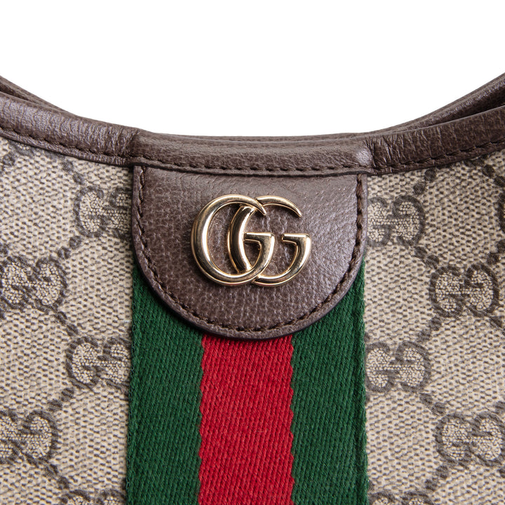 GUCCI GG Supreme Ophidia Large Shoulder Bag w/ Pouch