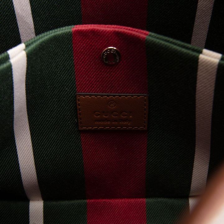GUCCI GG Supreme Emblem Small Bucket Bag