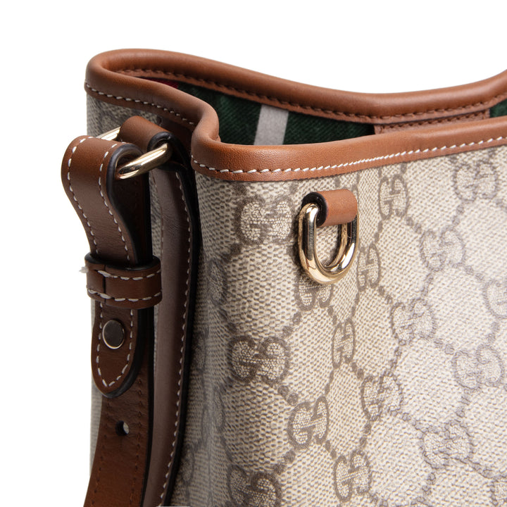 GUCCI GG Supreme Emblem Small Bucket Bag
