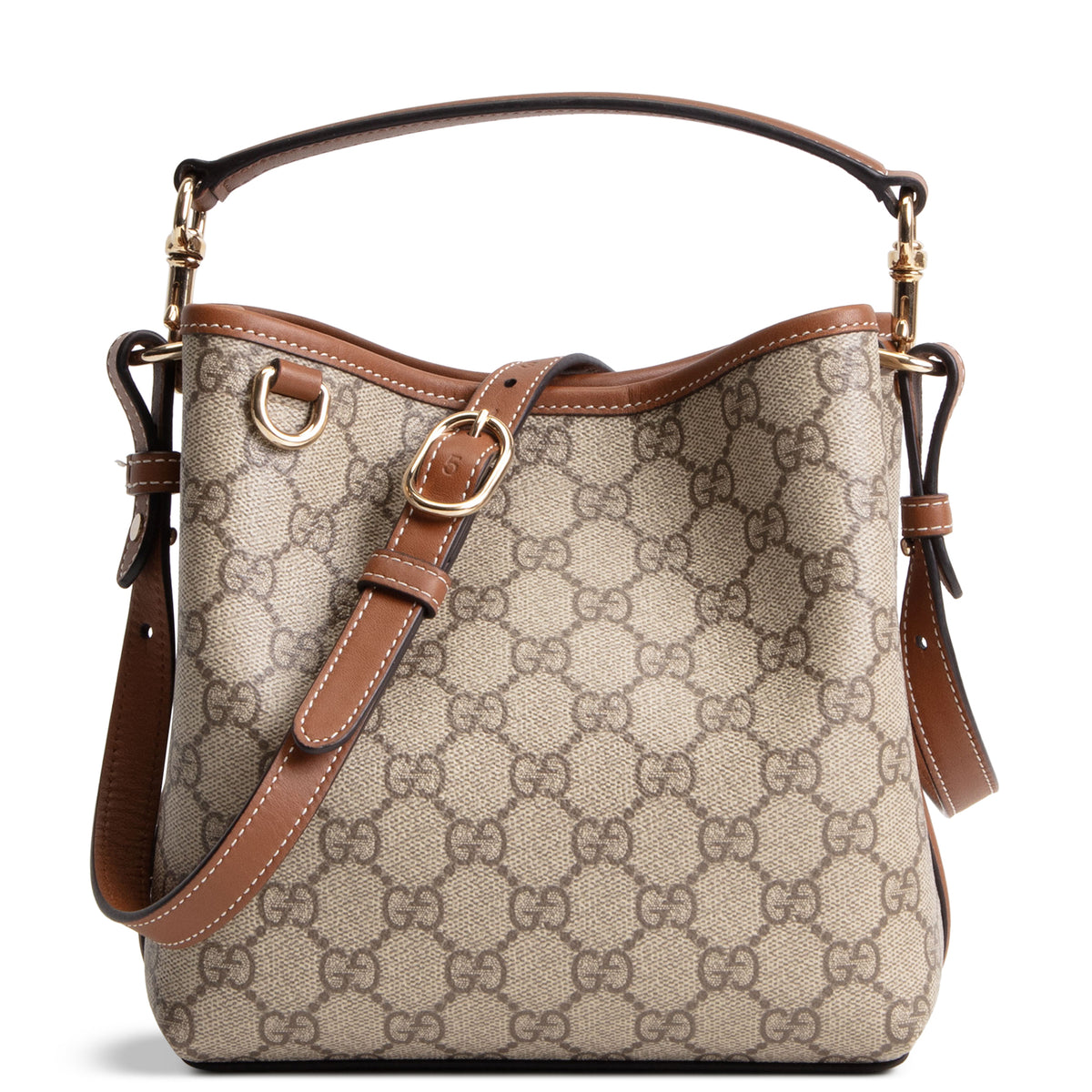 GUCCI GG Supreme Emblem Small Bucket Bag
