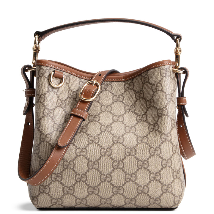 GUCCI GG Supreme Emblem Small Bucket Bag
