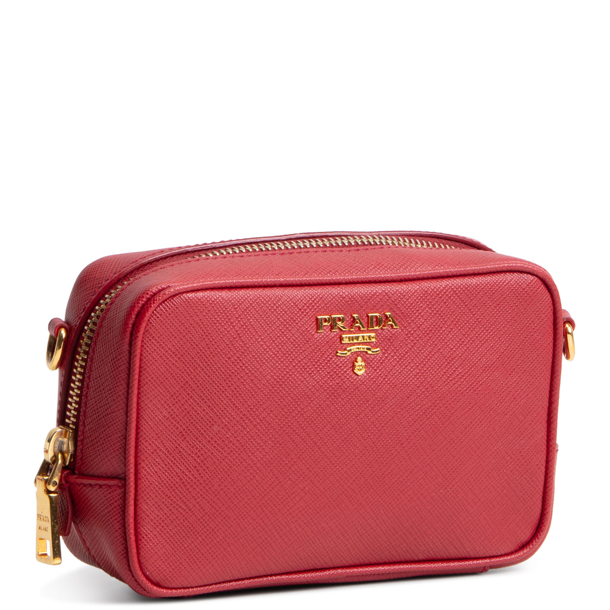 PRADA Saffiano Leather Mini Camera Bag