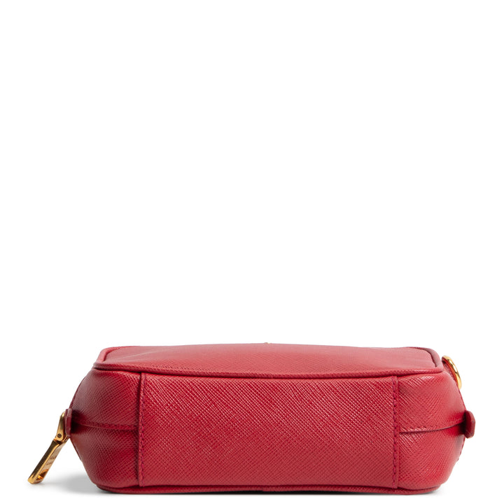 PRADA Saffiano Leather Mini Camera Bag