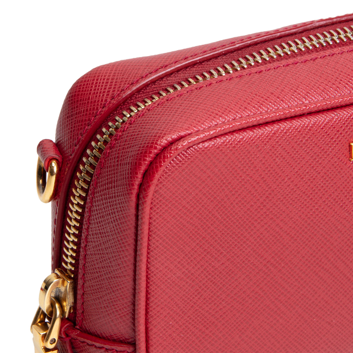 PRADA Saffiano Leather Mini Camera Bag