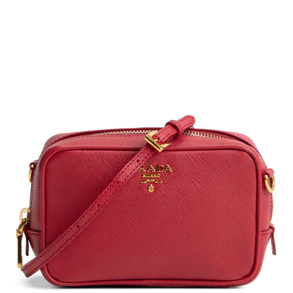 PRADA Saffiano Leather Mini Camera Bag