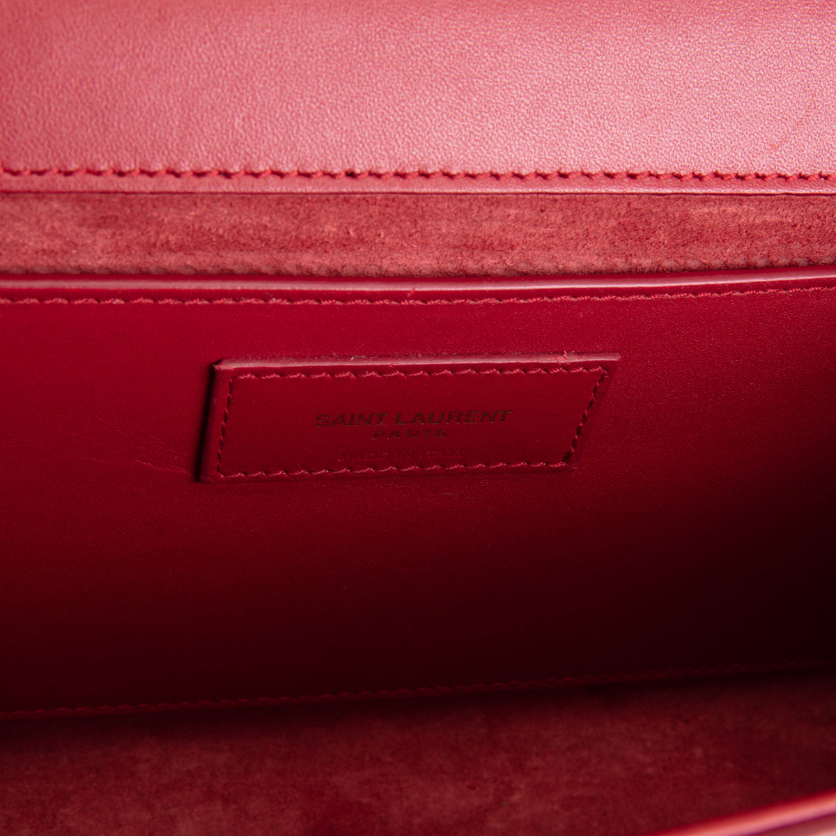 SAINT LAURENT Red Leather Kate Tassel Bag