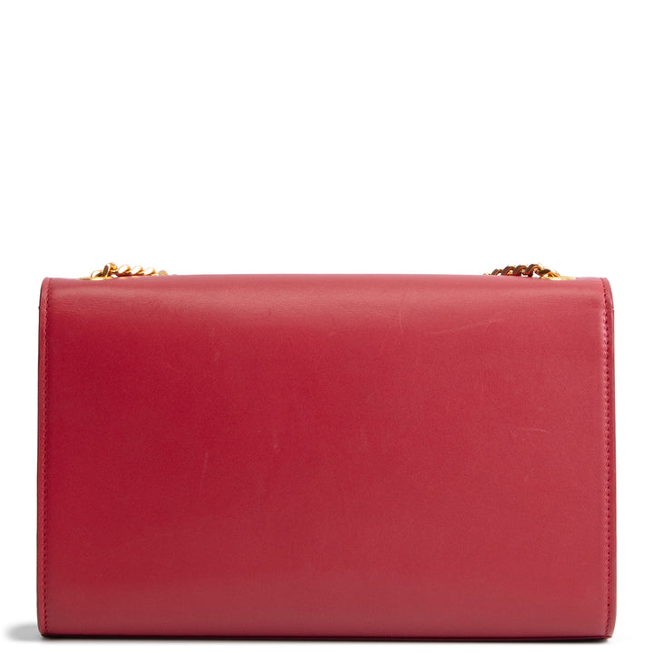 SAINT LAURENT Red Leather Kate Tassel Bag