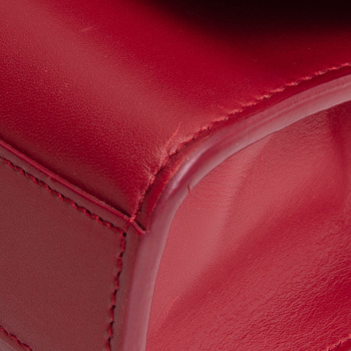 SAINT LAURENT Red Leather Kate Tassel Bag