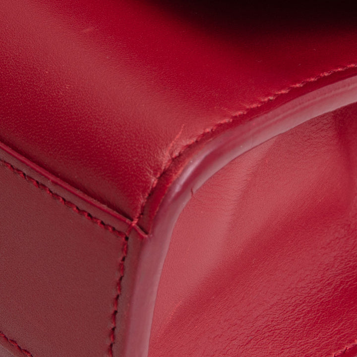 SAINT LAURENT Red Leather Kate Tassel Bag