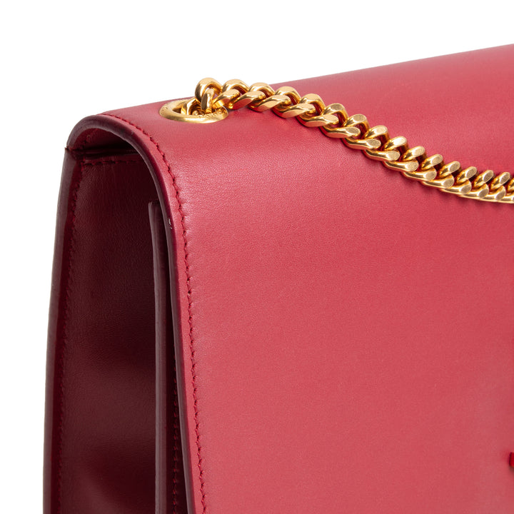 SAINT LAURENT Red Leather Kate Tassel Bag