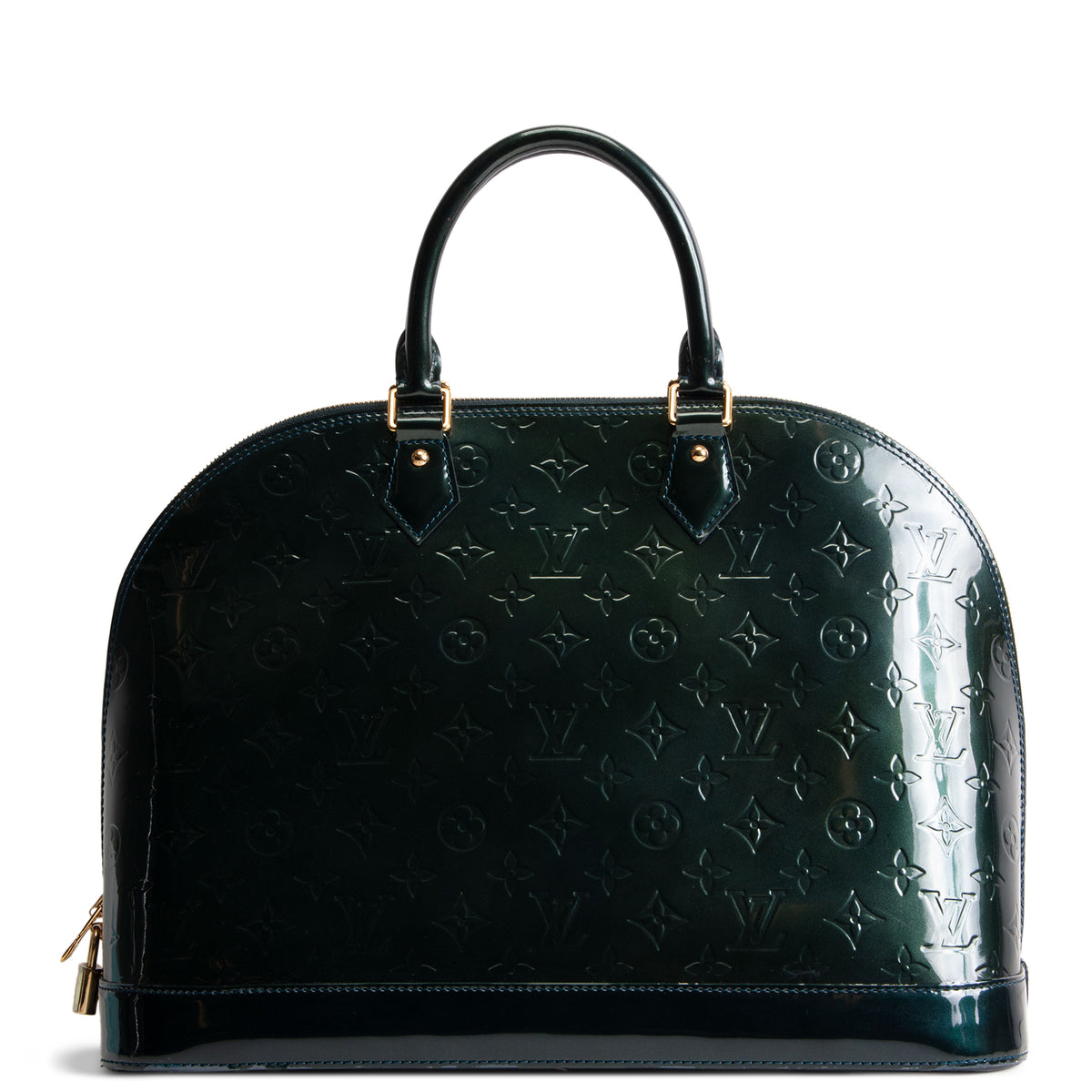 LOUIS VUITTON Monogram Vernis Alma GM - Dark Green