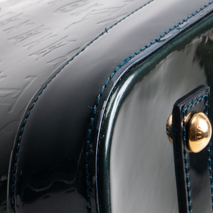 LOUIS VUITTON Monogram Vernis Alma GM - Dark Green