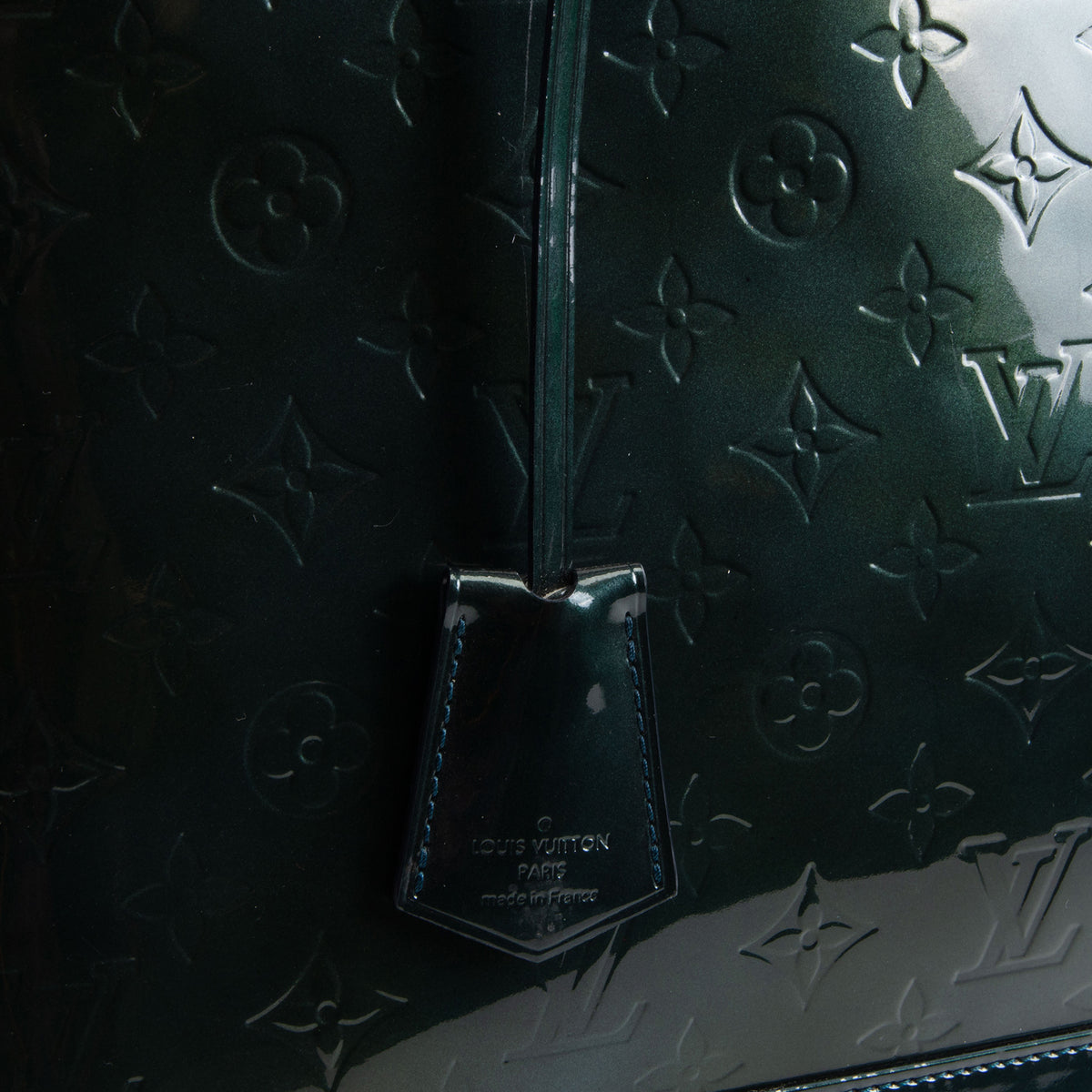 LOUIS VUITTON Monogram Vernis Alma GM - Dark Green